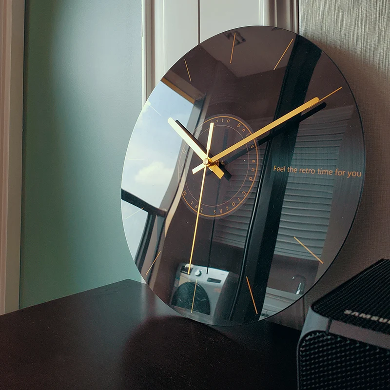 Luxury Lifestyle Watches - Luxury Silent Wall นาฬิกาห้องนั่งเล่นแก้วนาฬิกา Wall Home